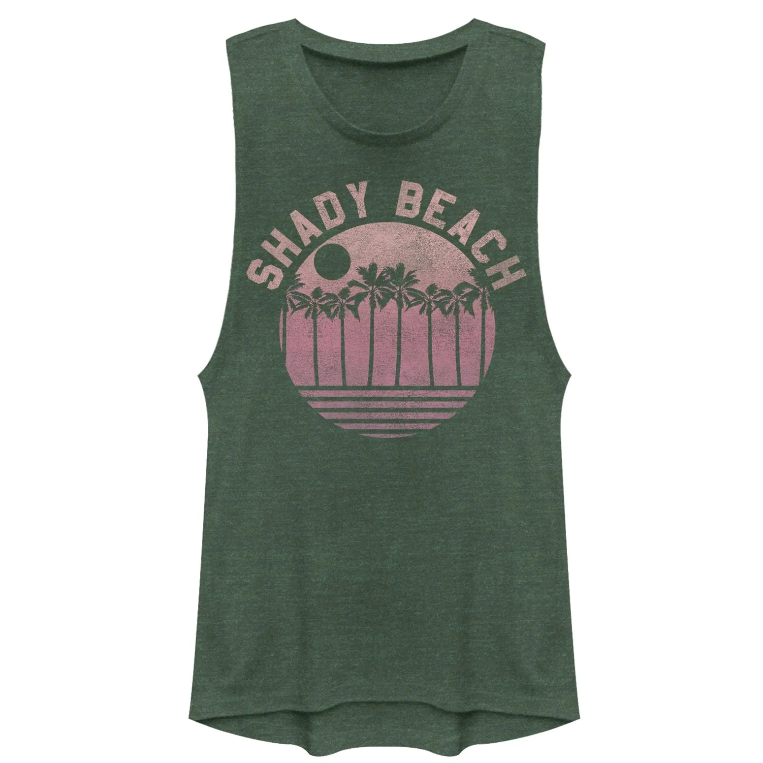 Junior's CHIN UP Retro Shady Beach Festival Muscle Tee sold by Chin Up Apparel