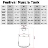 Junior's CHIN UP Retro Shady Beach Festival Muscle Tee sold by Chin Up Apparel