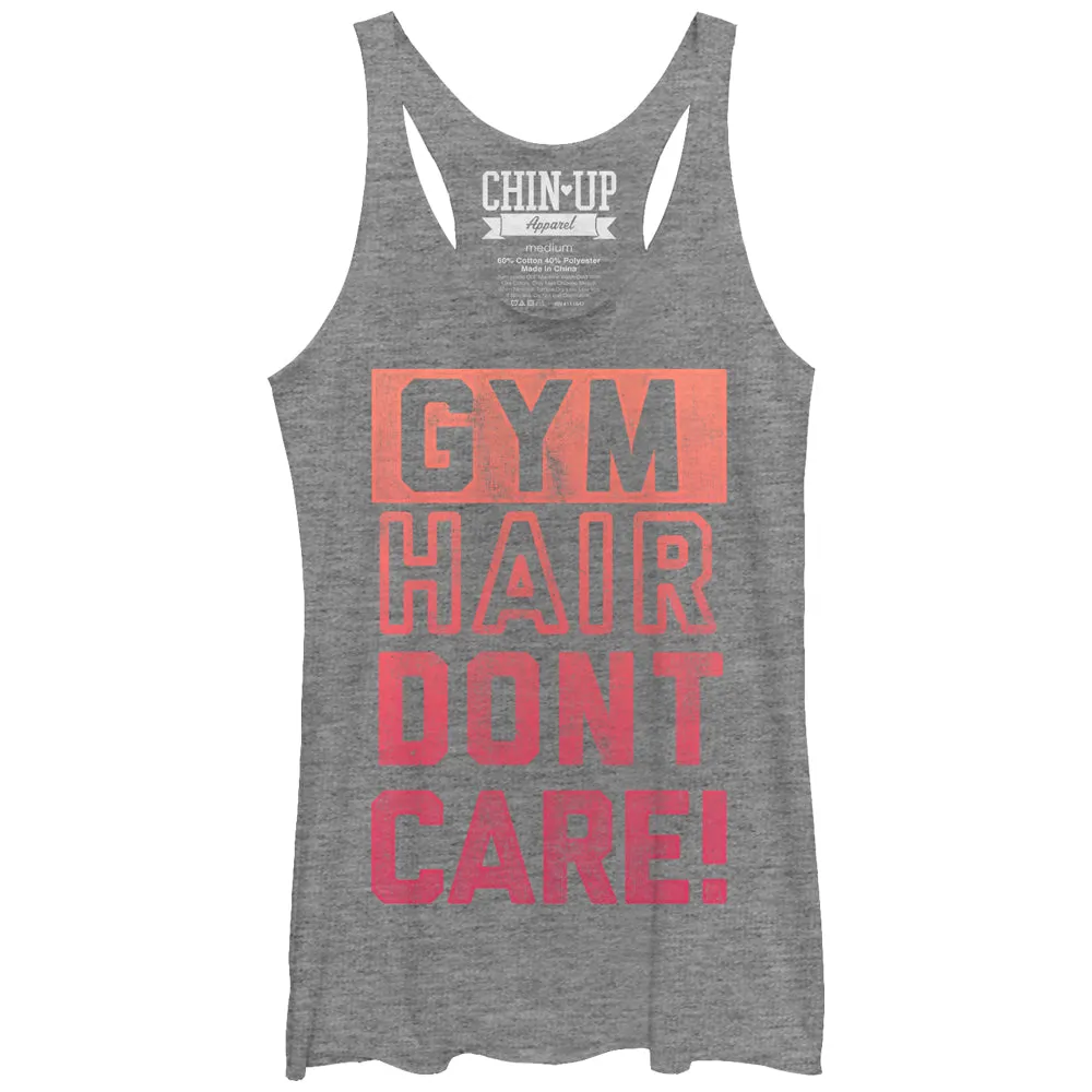 Women's CHIN UP Gym Hair Racerback Tank Top sold by Chin Up Apparel
