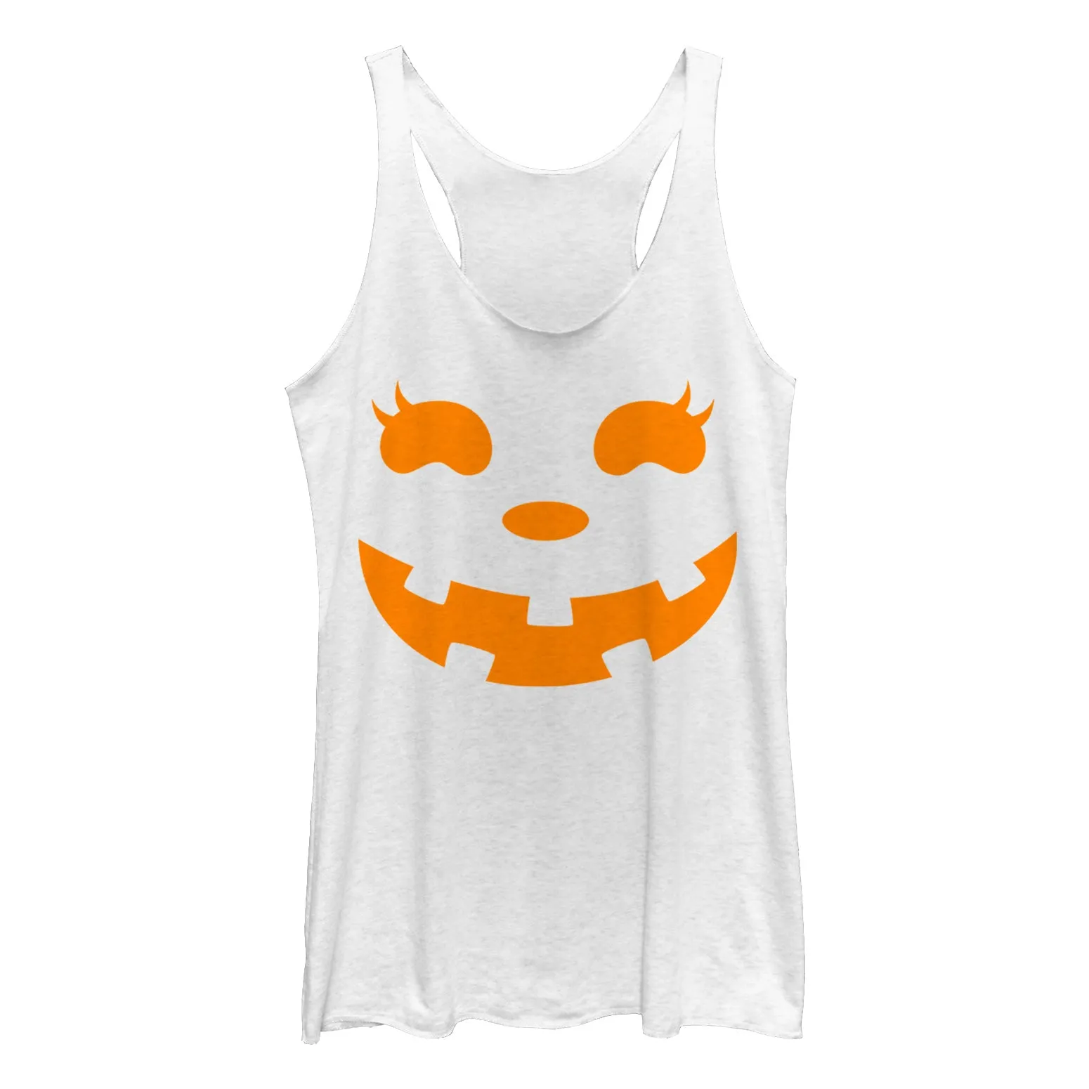 Women's CHIN UP Halloween Jack o' Lantern Face Racerback Tank Top sold by Chin Up Apparel product image thumbnail 2