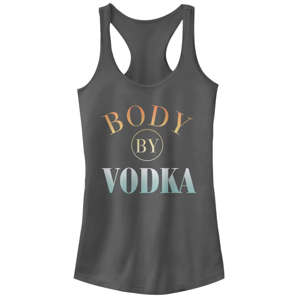 Junior's CHIN UP Body By Vodka Racerback Tank Top sold by Chin Up Apparel