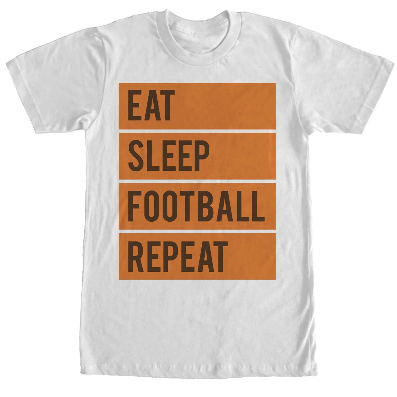 Men's CHIN UP Eat Sleep Football Repeat T-Shirt sold by Chin Up Apparel