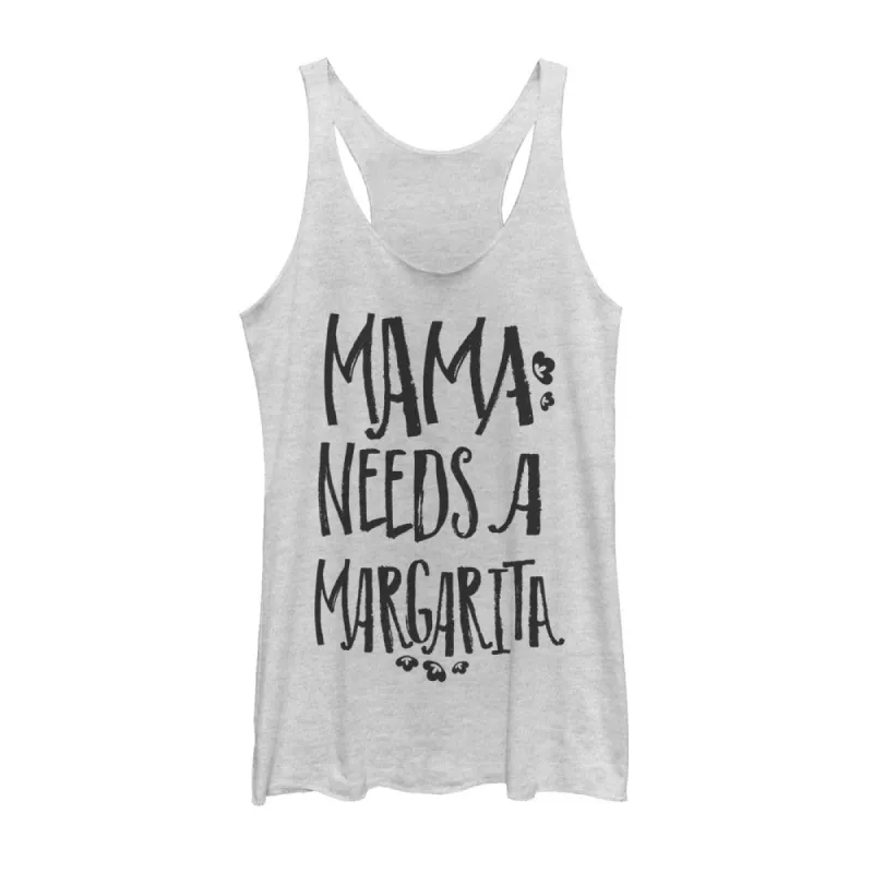 Women's CHIN UP Mama Needs Margarita Racerback Tank Top sold by Chin Up Apparel