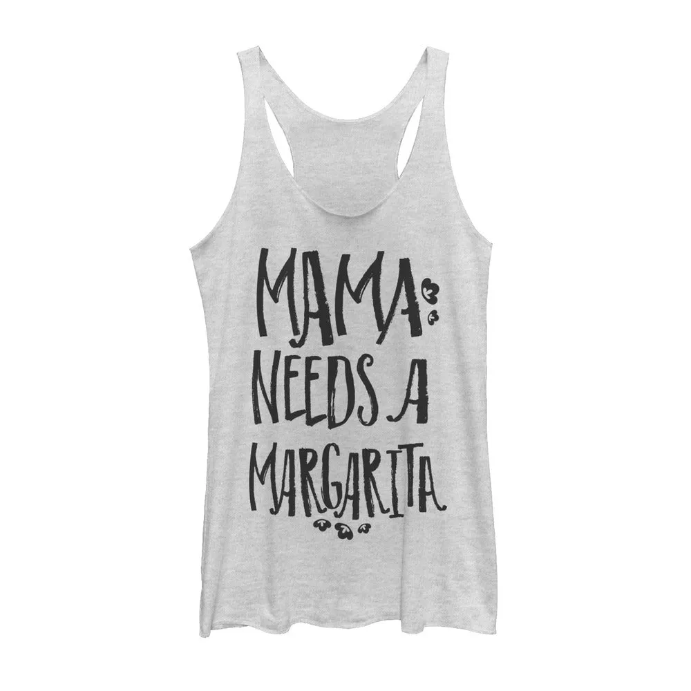 Women's CHIN UP Mama Needs Margarita Racerback Tank Top sold by Chin Up Apparel