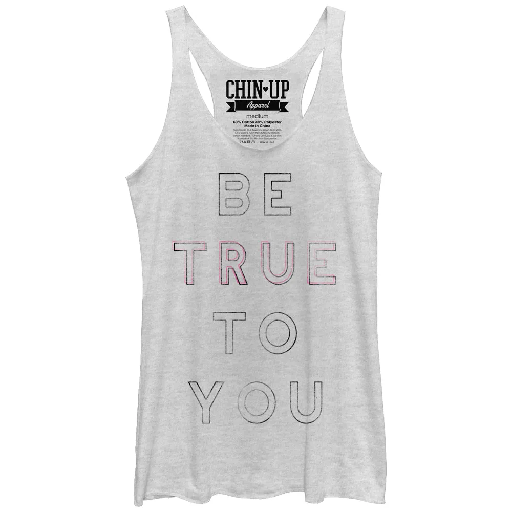 Women's CHIN UP True to You Racerback Tank Top sold by Chin Up Apparel
