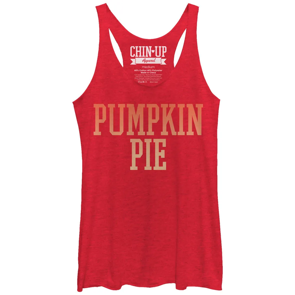 Women's CHIN UP Pumpkin Pie Racerback Tank Top sold by Chin Up Apparel