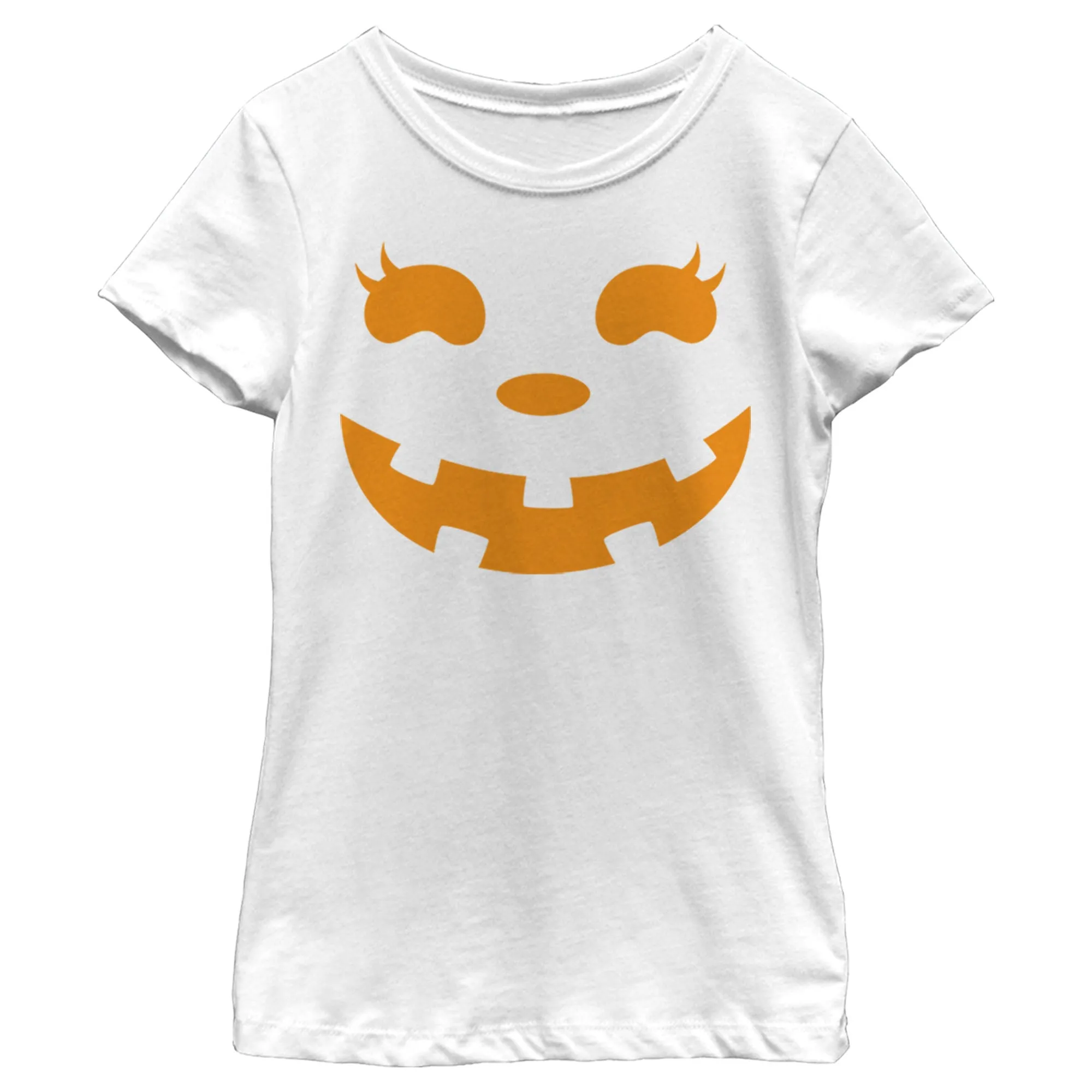 Girl's CHIN UP Halloween Jack o' Lantern Face T-Shirt sold by Chin Up Apparel product image thumbnail 5