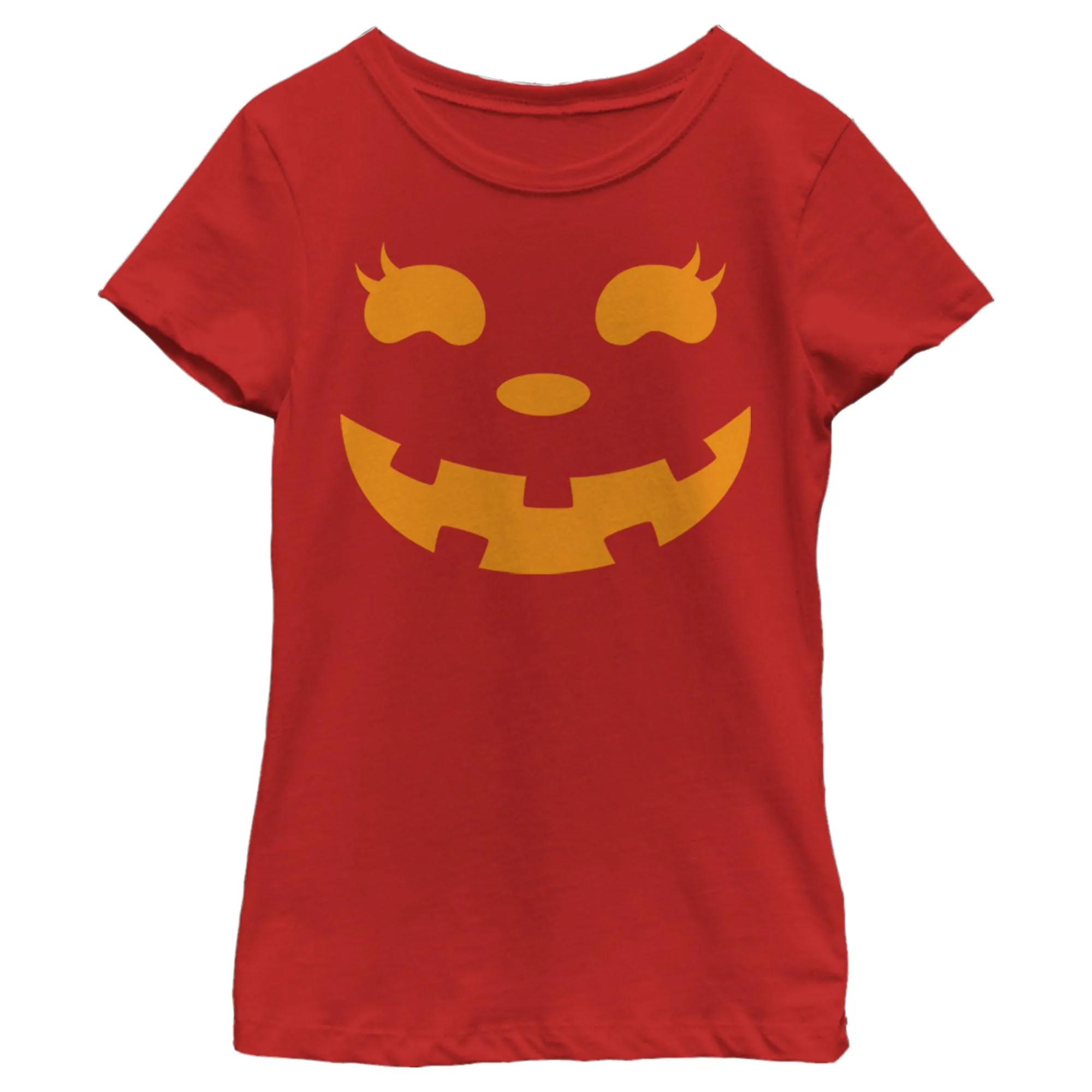 Girl's CHIN UP Halloween Jack o' Lantern Face T-Shirt sold by Chin Up Apparel product image thumbnail 4