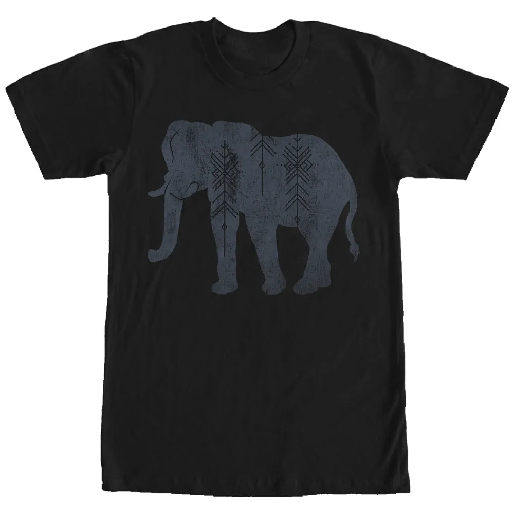 Women's CHIN UP Distressed Tribal Elephant Boyfriend Tee sold by Chin Up Apparel