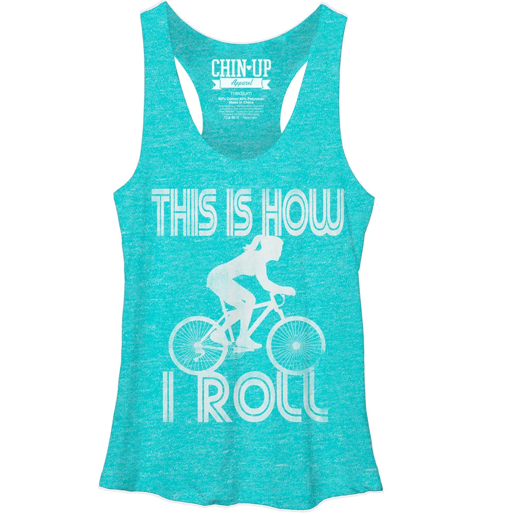 Women's CHIN UP How I Roll Racerback Tank Top sold by Chin Up Apparel