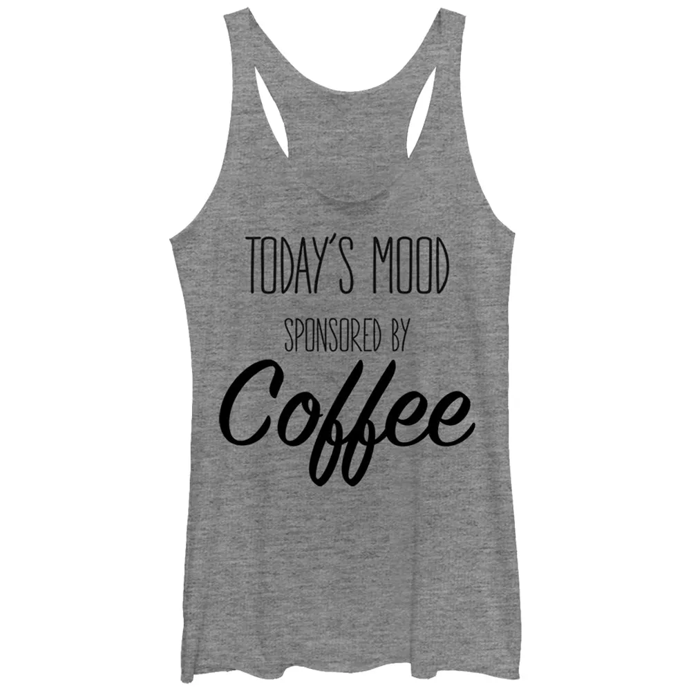 Women's CHIN UP Mood Sponsored by Coffee Racerback Tank Top sold by Chin Up Apparel