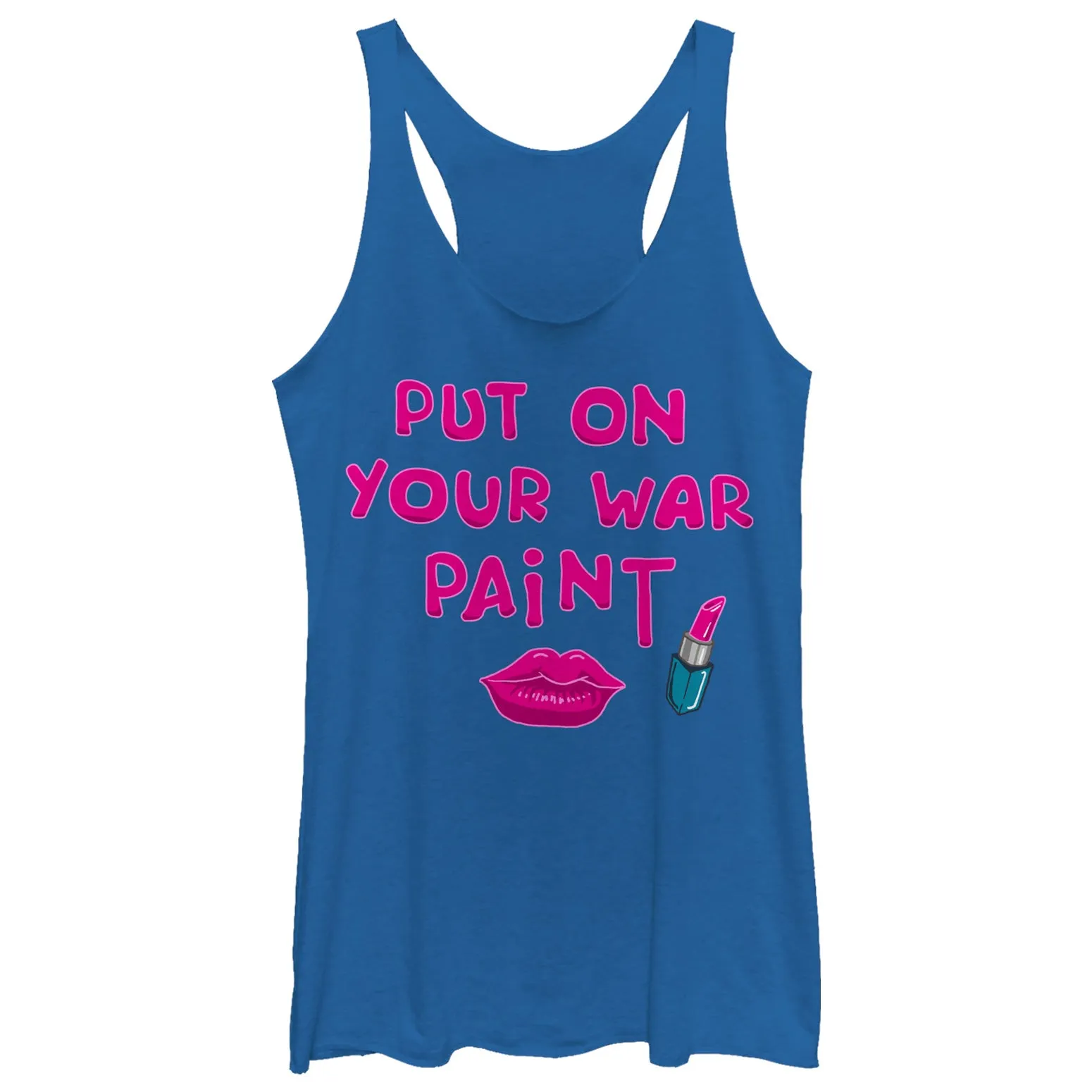 Women's CHIN UP War Paint Lipstick Racerback Tank Top sold by Chin Up Apparel