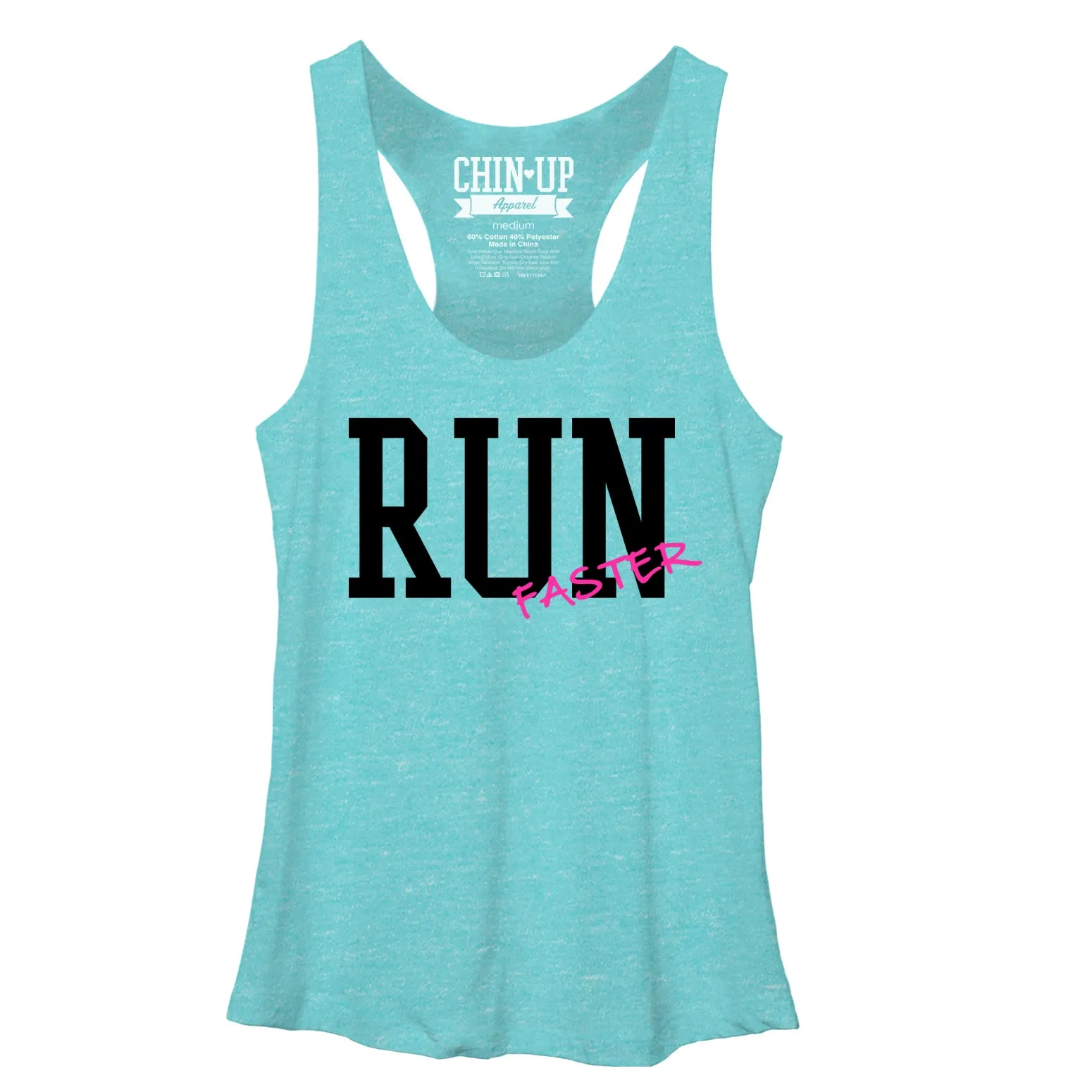 Women's CHIN UP Keep Running Racerback Tank Top sold by Chin Up Apparel