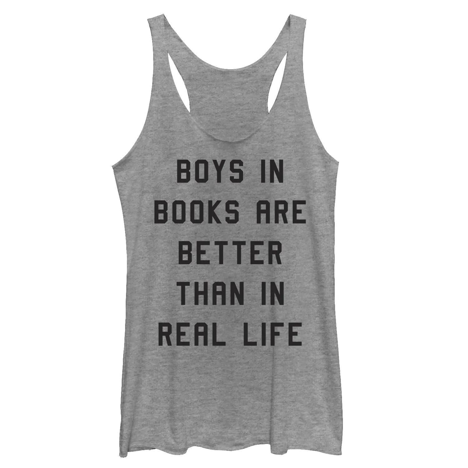 Women's CHIN UP Boys in Books Are Better Racerback Tank Top sold by Chin Up Apparel
