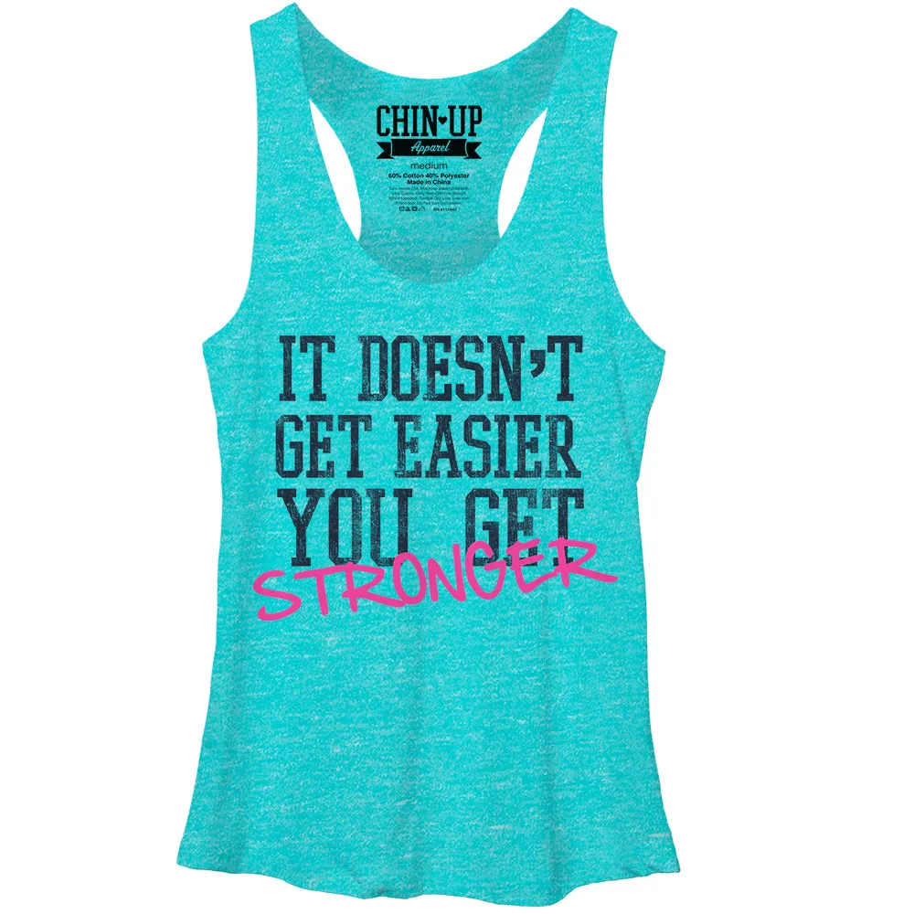 Women's CHIN UP You Get Stronger Racerback Tank Top sold by Chin Up Apparel