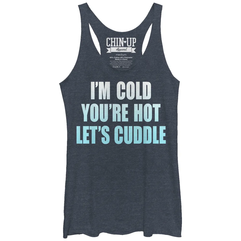 Women's CHIN UP Let's Cuddle Racerback Tank Top sold by Chin Up Apparel
