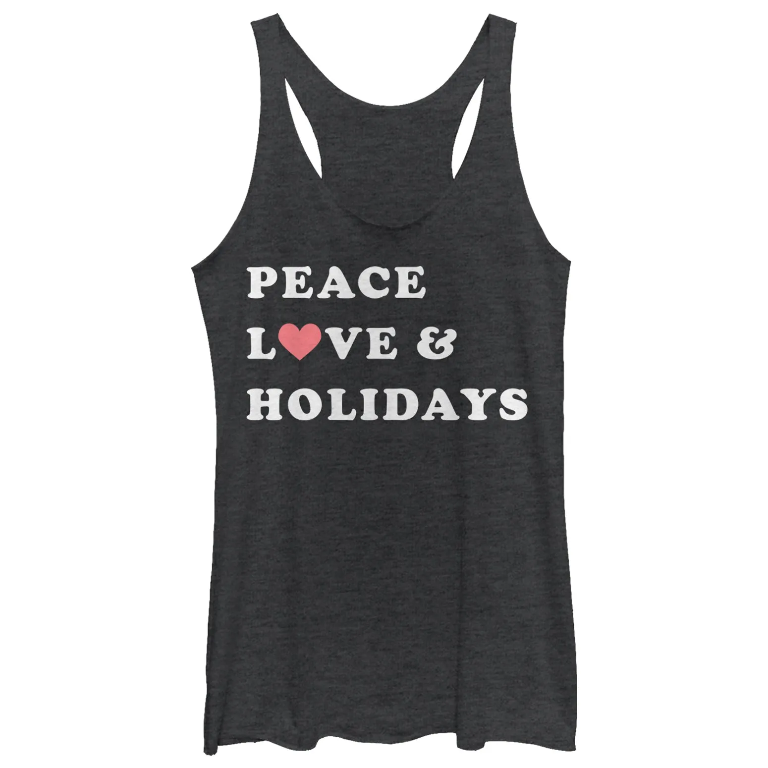 Women's CHIN UP Christmas Peace & Love Racerback Tank Top sold by Chin Up Apparel