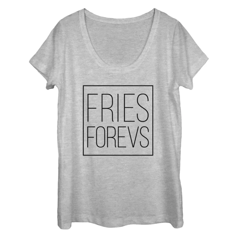 Women's CHIN UP Fries Forevs Scoop Neck sold by Chin Up Apparel