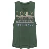 Junior's CHIN UP Sorry I Love My Bed and Phone Festival Muscle Tee sold by Chin Up Apparel