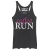Women's CHIN UP Coffee Run Racerback Tank Top sold by Chin Up Apparel