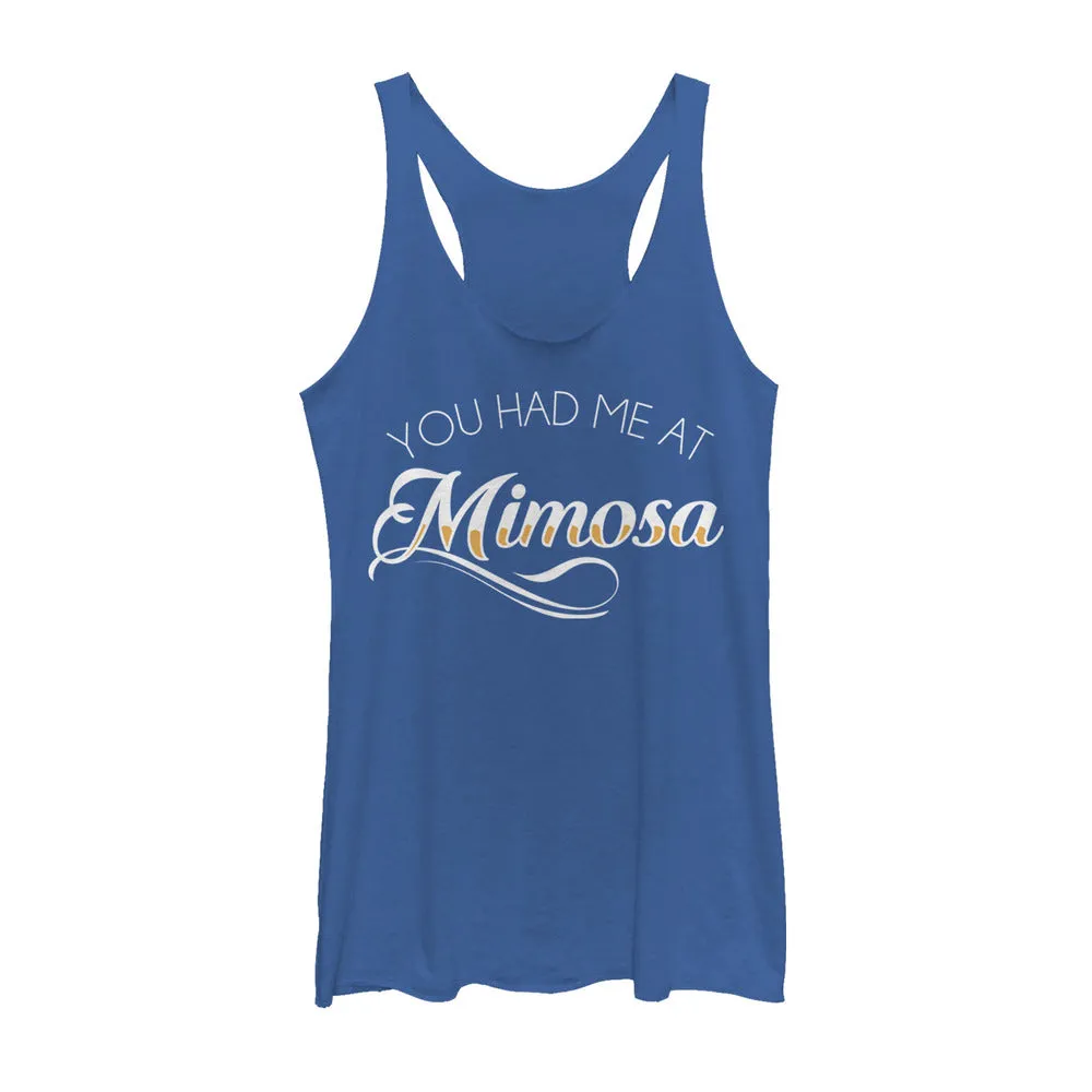 Women's CHIN UP Had Me at Mimosa Racerback Tank Top sold by Chin Up Apparel