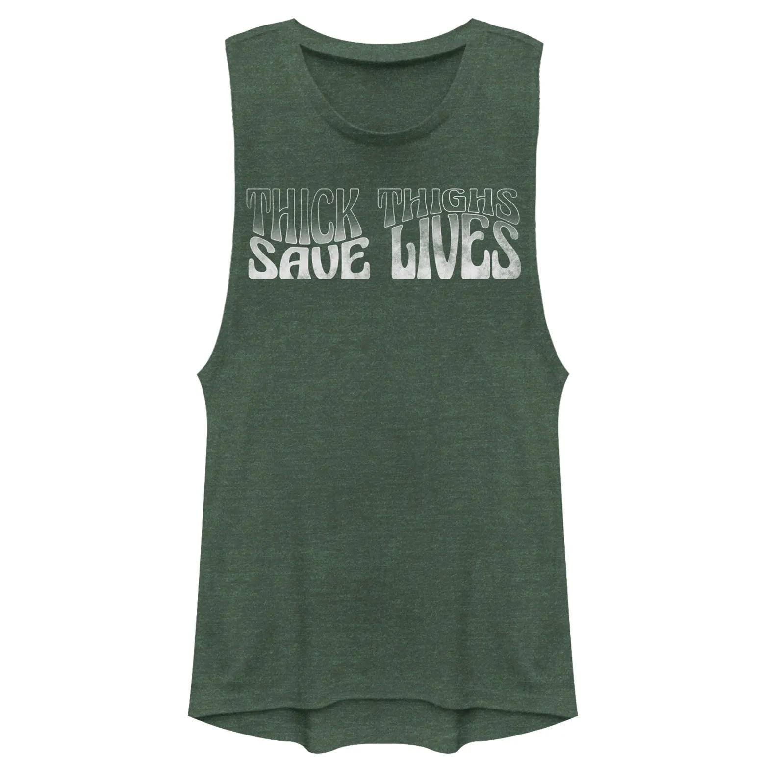Junior's CHIN UP Thick Thighs Save Lives Festival Muscle Tee sold by Chin Up Apparel