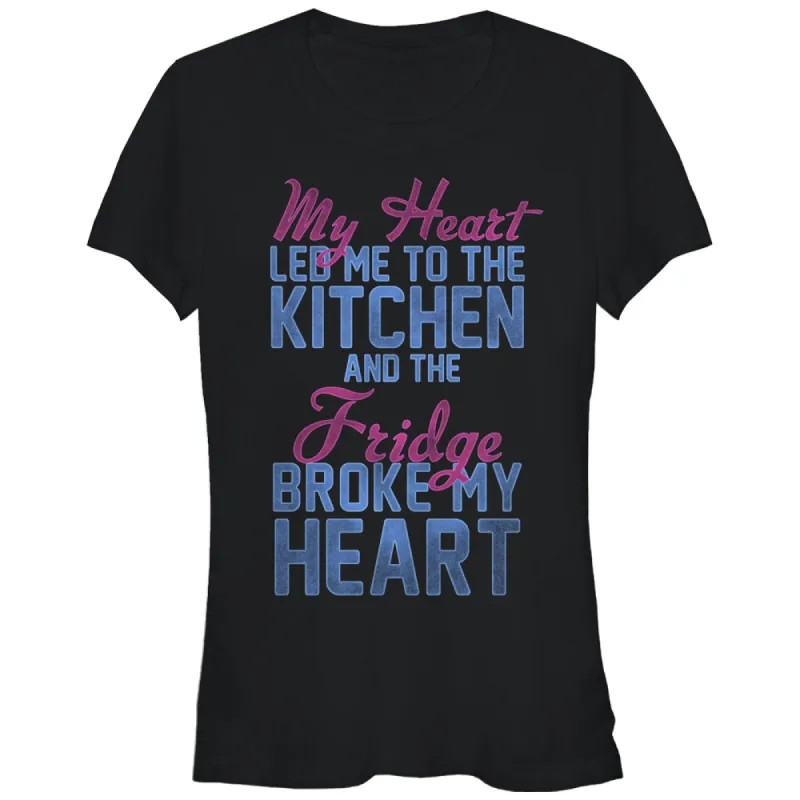 Junior's CHIN UP Heart Led Me to Kitchen T-Shirt sold by Chin Up Apparel