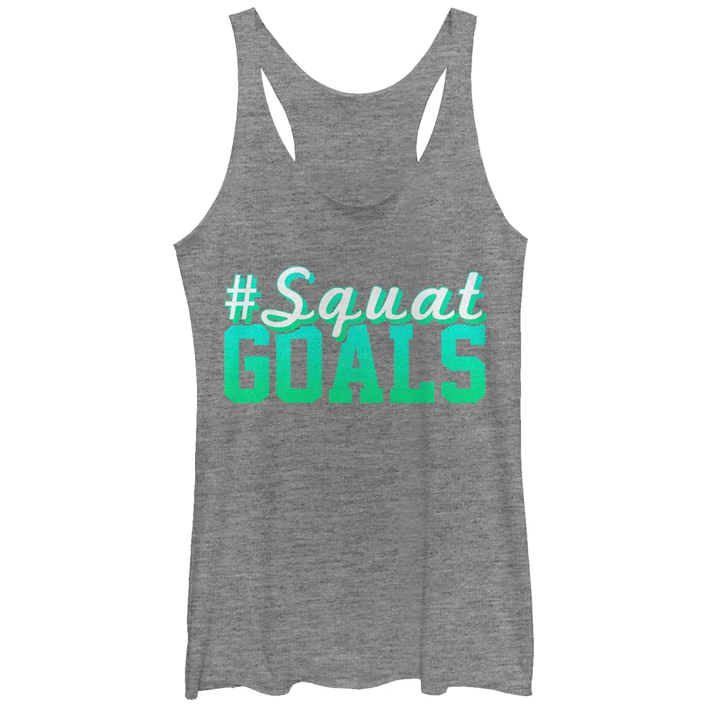 Women's CHIN UP Squat Goals Racerback Tank Top sold by Chin Up Apparel