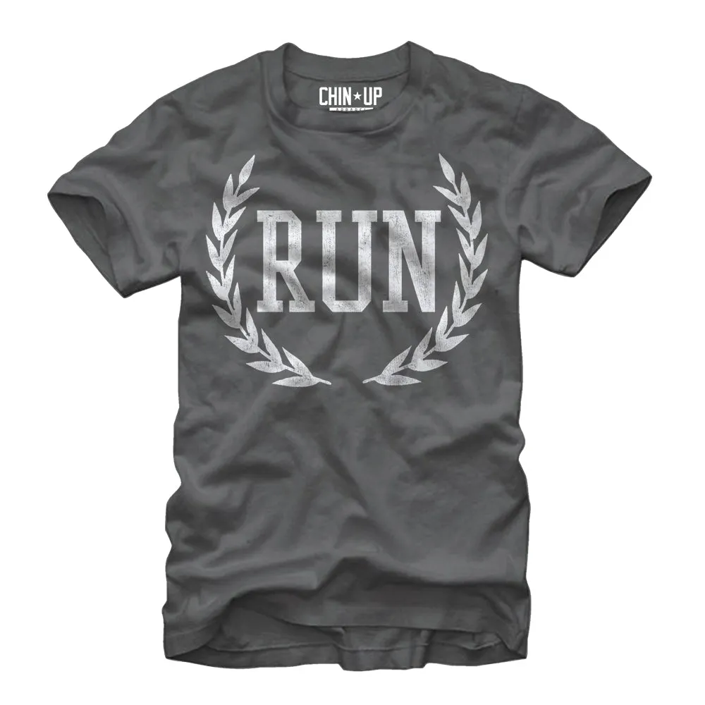 Women's CHIN UP Crown of Laurel Run Boyfriend Tee sold by Chin Up Apparel