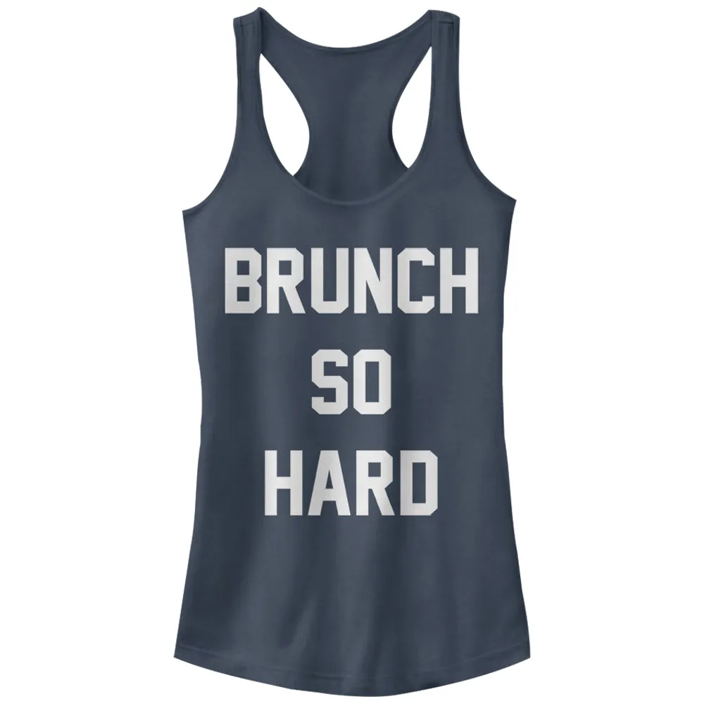 Junior's CHIN UP Brunch So Hard Racerback Tank Top sold by Chin Up Apparel