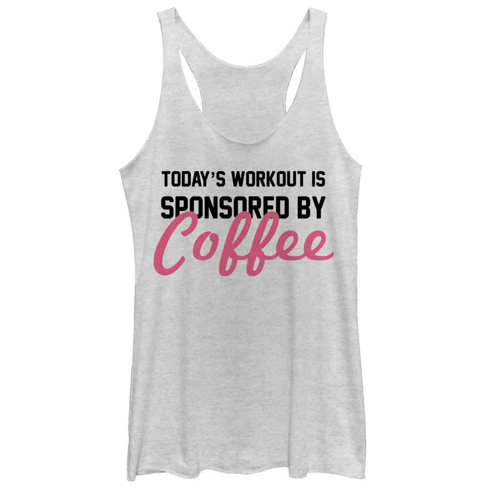 Women's CHIN UP Sponsored by Coffee Racerback Tank Top sold by Chin Up Apparel
