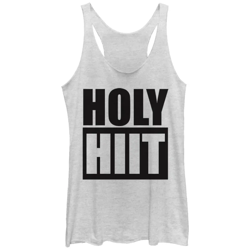 Women's CHIN UP Holy HIIT Block Racerback Tank Top sold by Chin Up Apparel