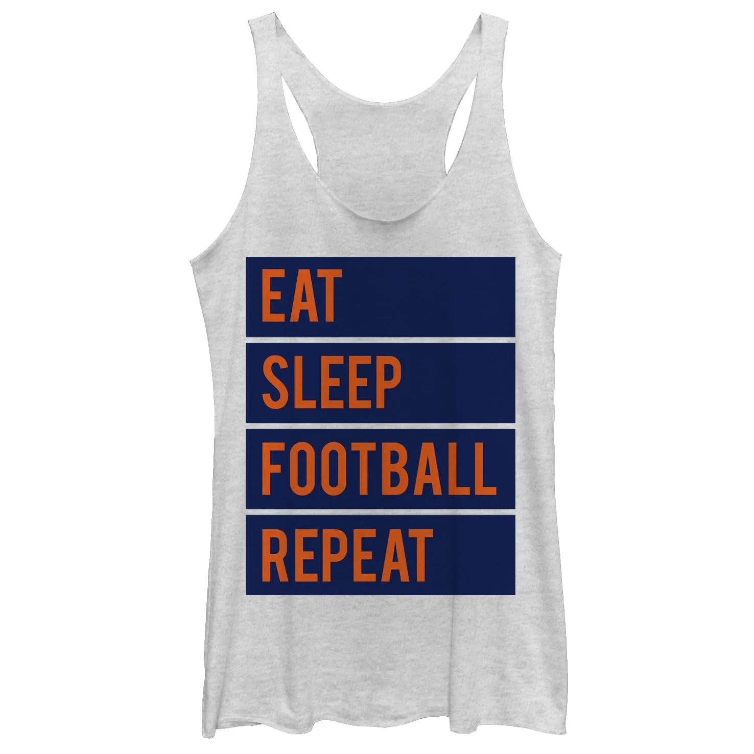 Women's CHIN UP Eat Sleep Football Repeat Racerback Tank Top sold by Chin Up Apparel