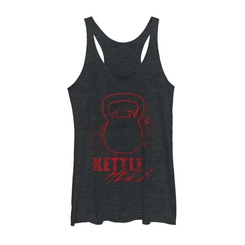 Women's CHIN UP Kettlebell Hell Racerback Tank Top sold by Chin Up Apparel