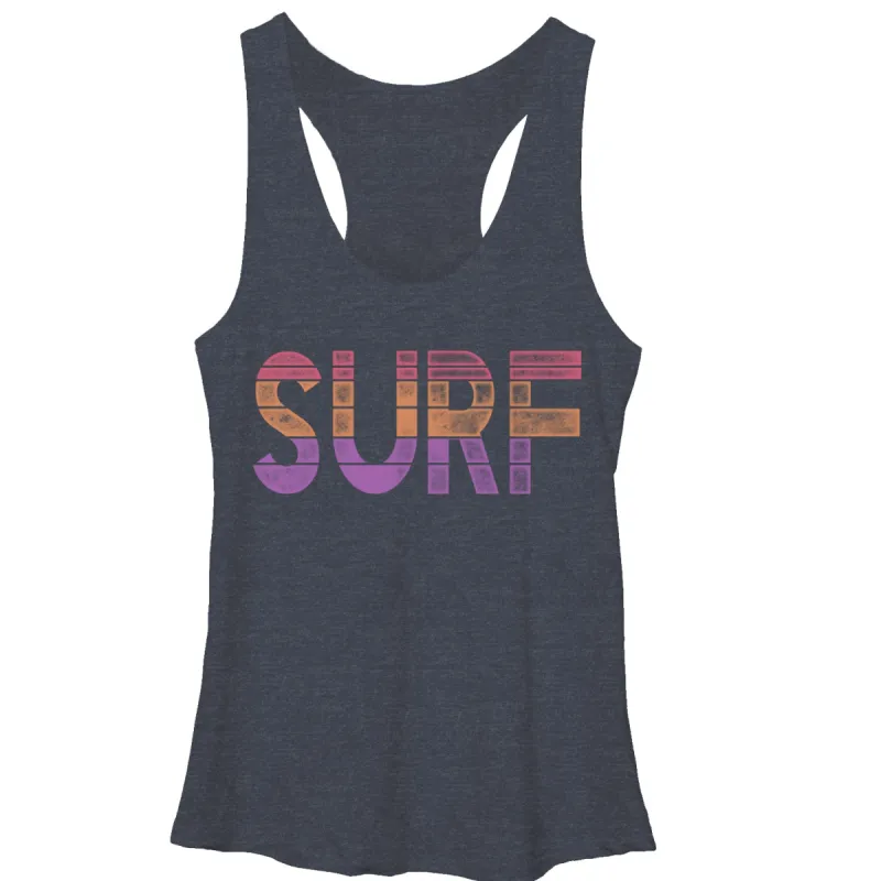 Women's CHIN UP Surf Sun Racerback Tank Top sold by Chin Up Apparel