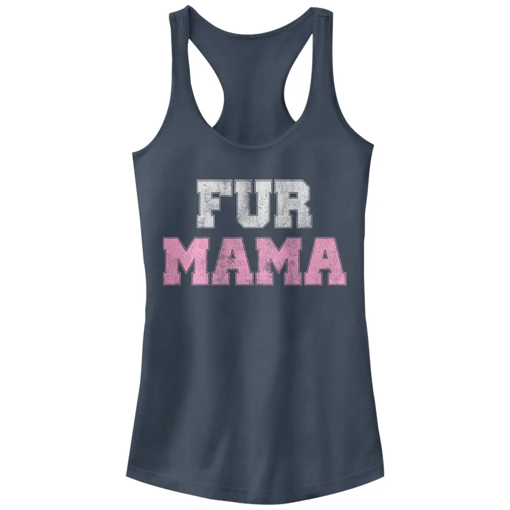 Junior's CHIN UP Fur Mama Racerback Tank Top sold by Chin Up Apparel
