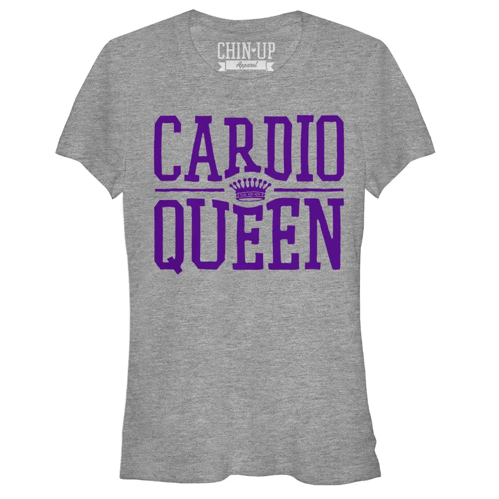 Junior's CHIN UP Queen of Cardio T-Shirt sold by Chin Up Apparel