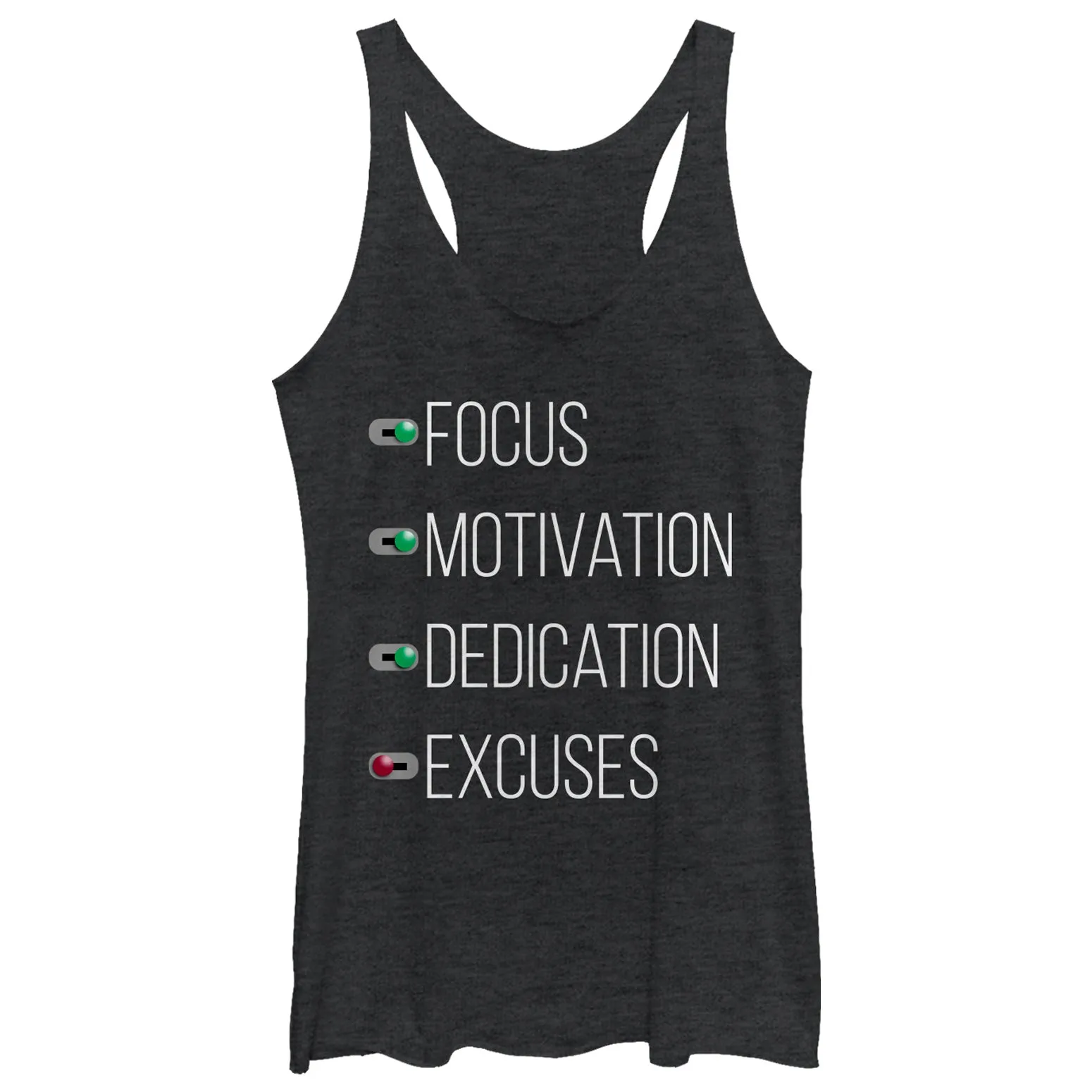 Women's CHIN UP Excuses Off Racerback Tank Top sold by Chin Up Apparel
