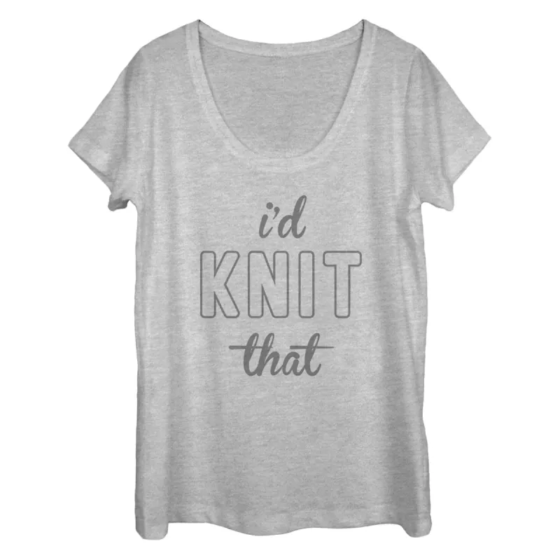 Women's CHIN UP I'd Knit That Scoop Neck sold by Chin Up Apparel