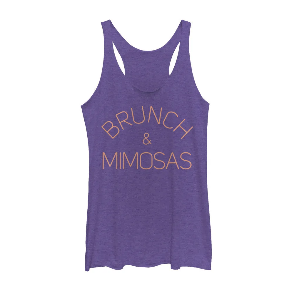 Women's CHIN UP Brunch and Mimosas Racerback Tank Top sold by Chin Up Apparel