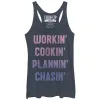 Women's CHIN UP Working Cooking Planning Chasing Racerback Tank Top sold by Chin Up Apparel