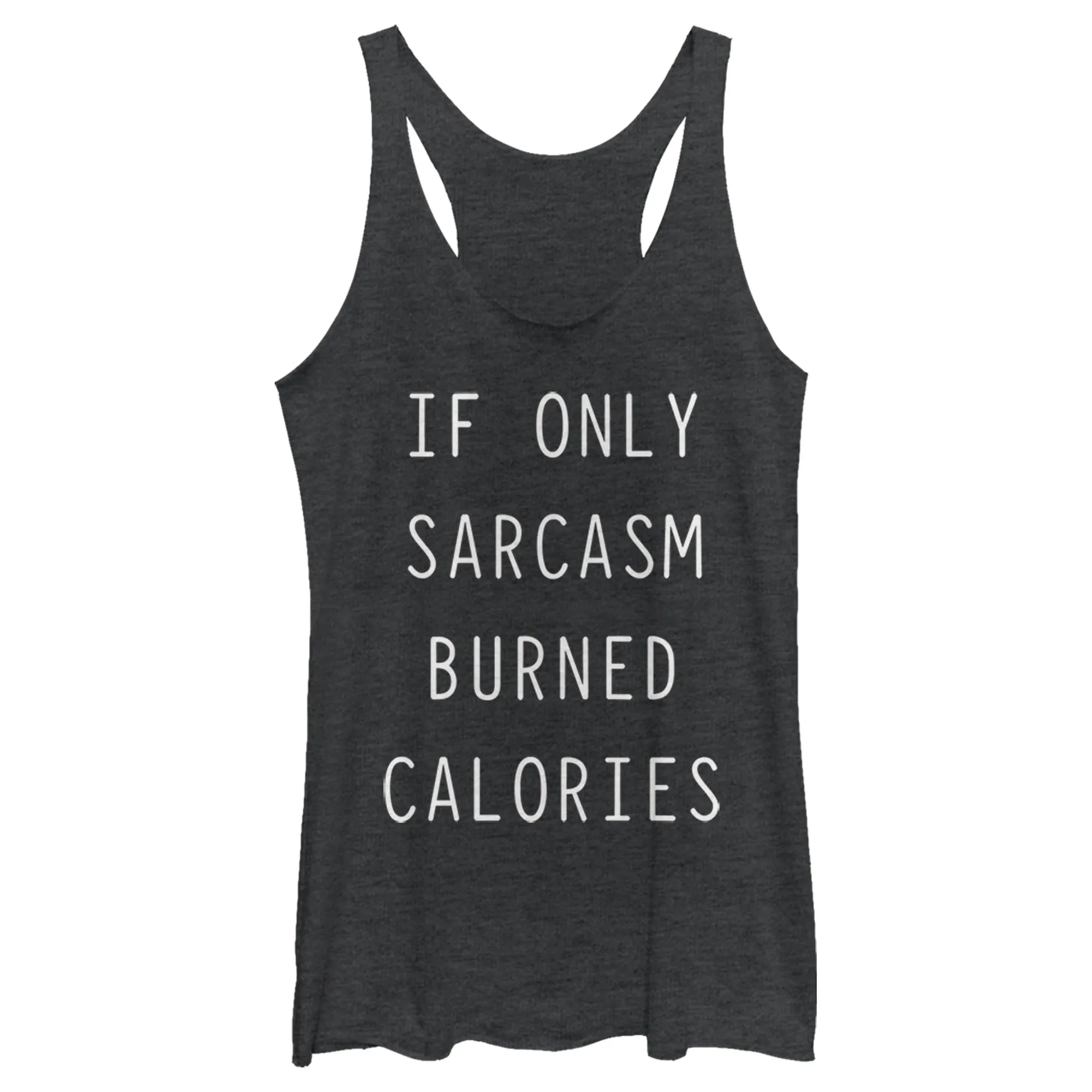 Women's CHIN UP Sarcasm Burns Calories Racerback Tank Top sold by Chin Up Apparel product image thumbnail 2