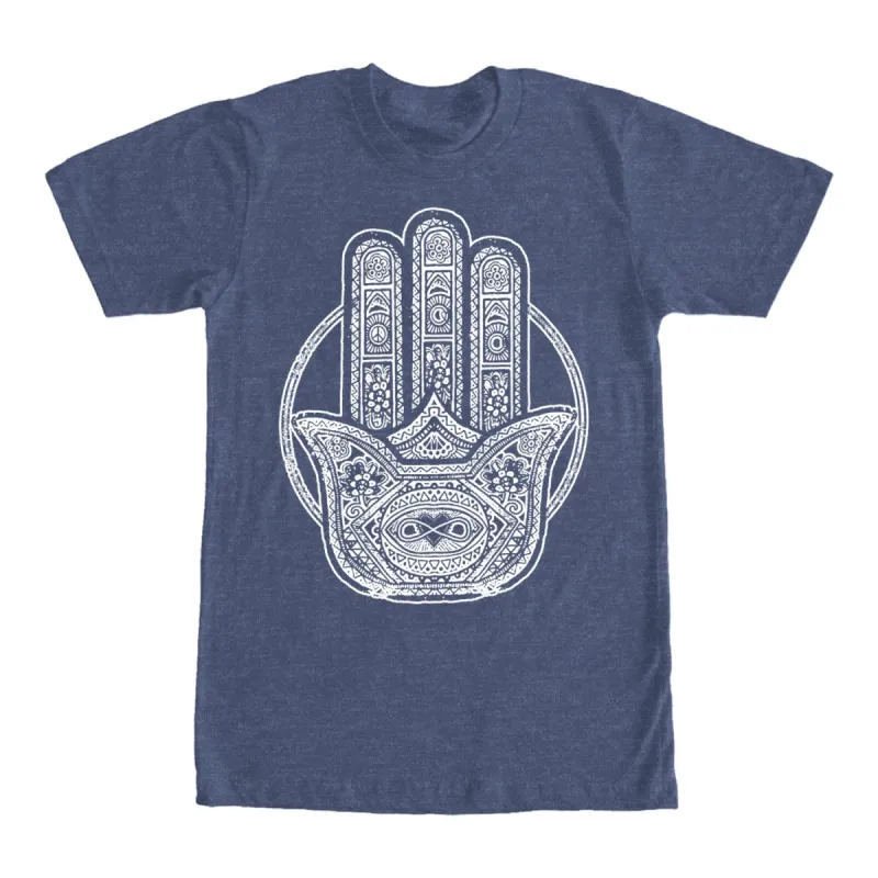 Women's CHIN UP Hamsa Hand Boyfriend Tee sold by Chin Up Apparel