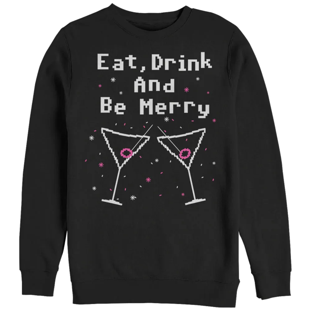 Women's CHIN UP Christmas Drink Be Merry Sweatshirt sold by Chin Up Apparel