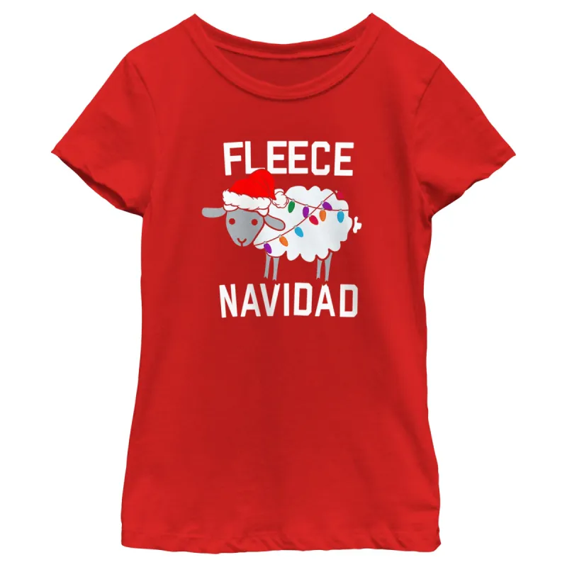 Girl's CHIN UP Christmas Fleece Navidad T-Shirt sold by Chin Up Apparel