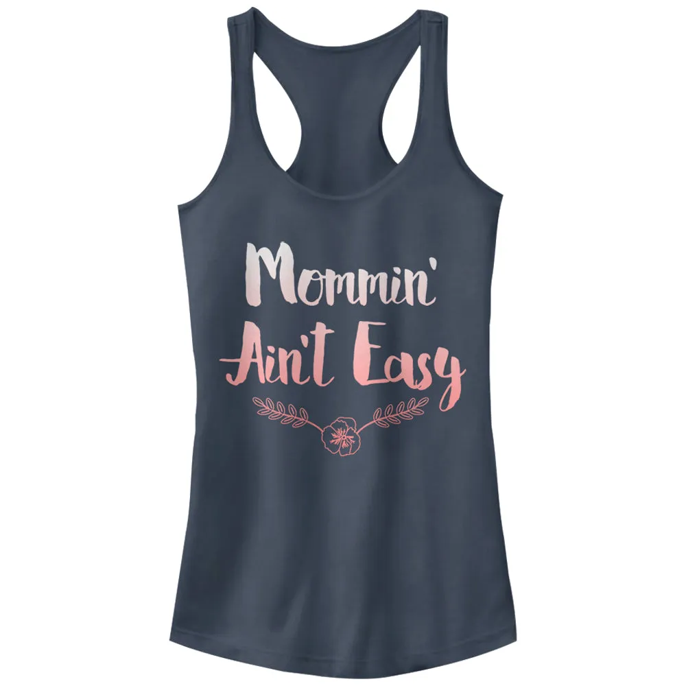 Junior's CHIN UP Mommin Ain't Easy Racerback Tank Top sold by Chin Up Apparel