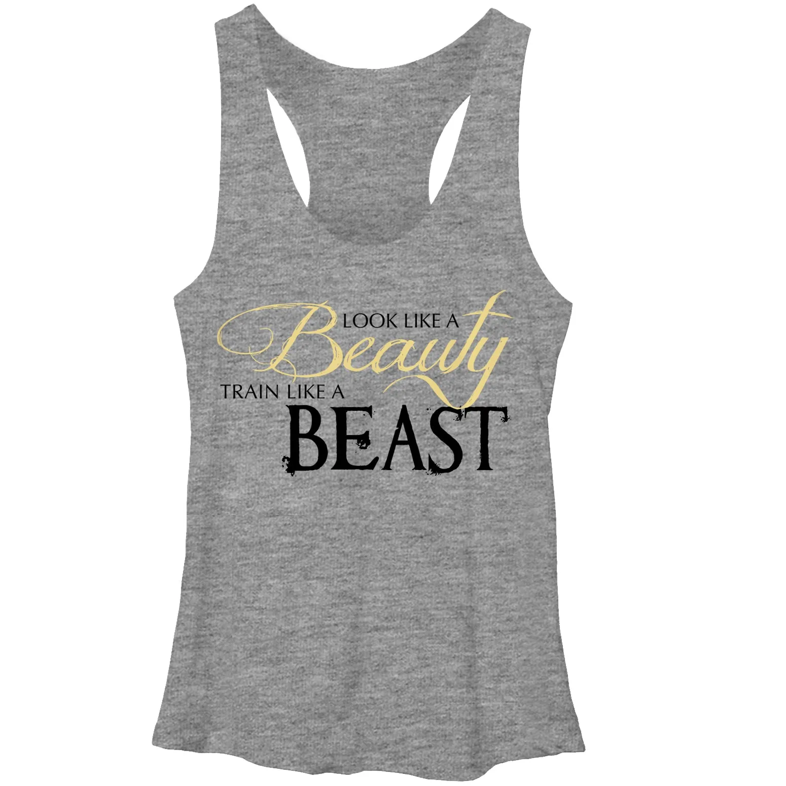 Women's CHIN UP Beautiful Beast Racerback Tank Top sold by Chin Up Apparel