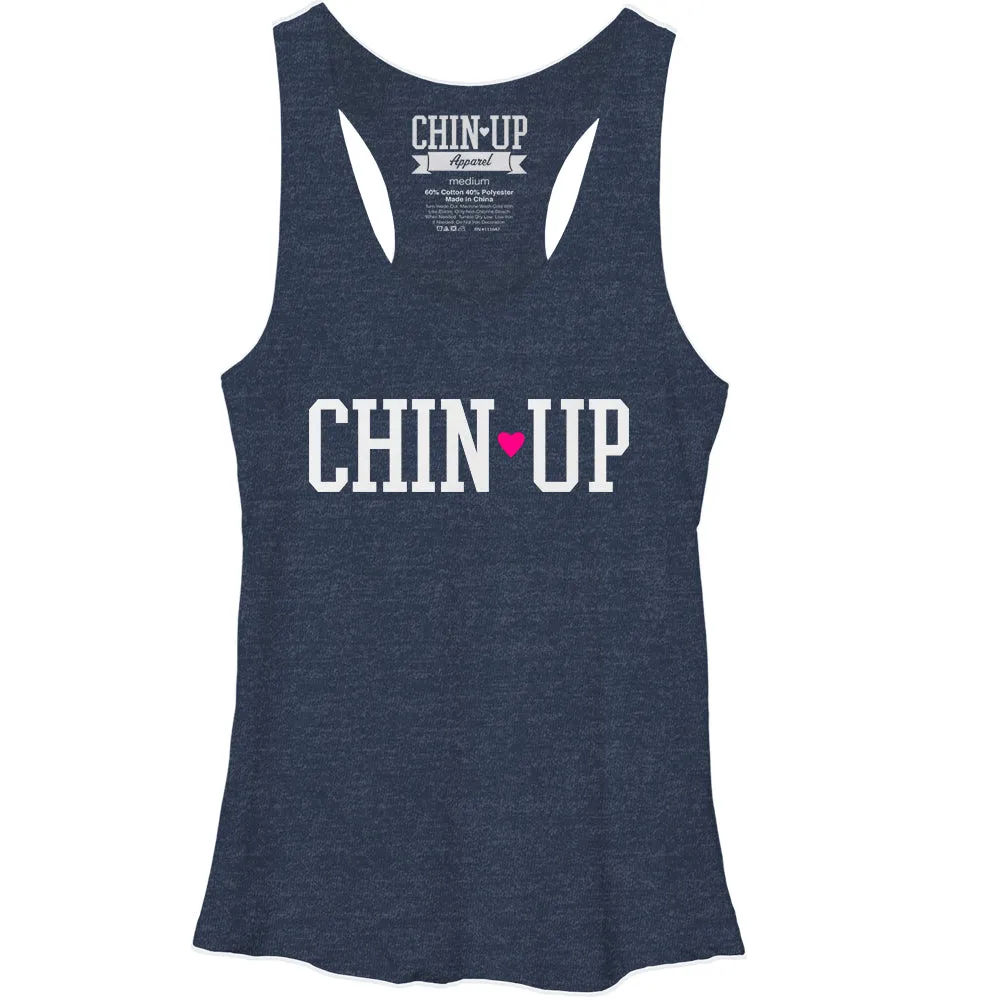Women's CHIN UP Logo Racerback Tank Top sold by Chin Up Apparel