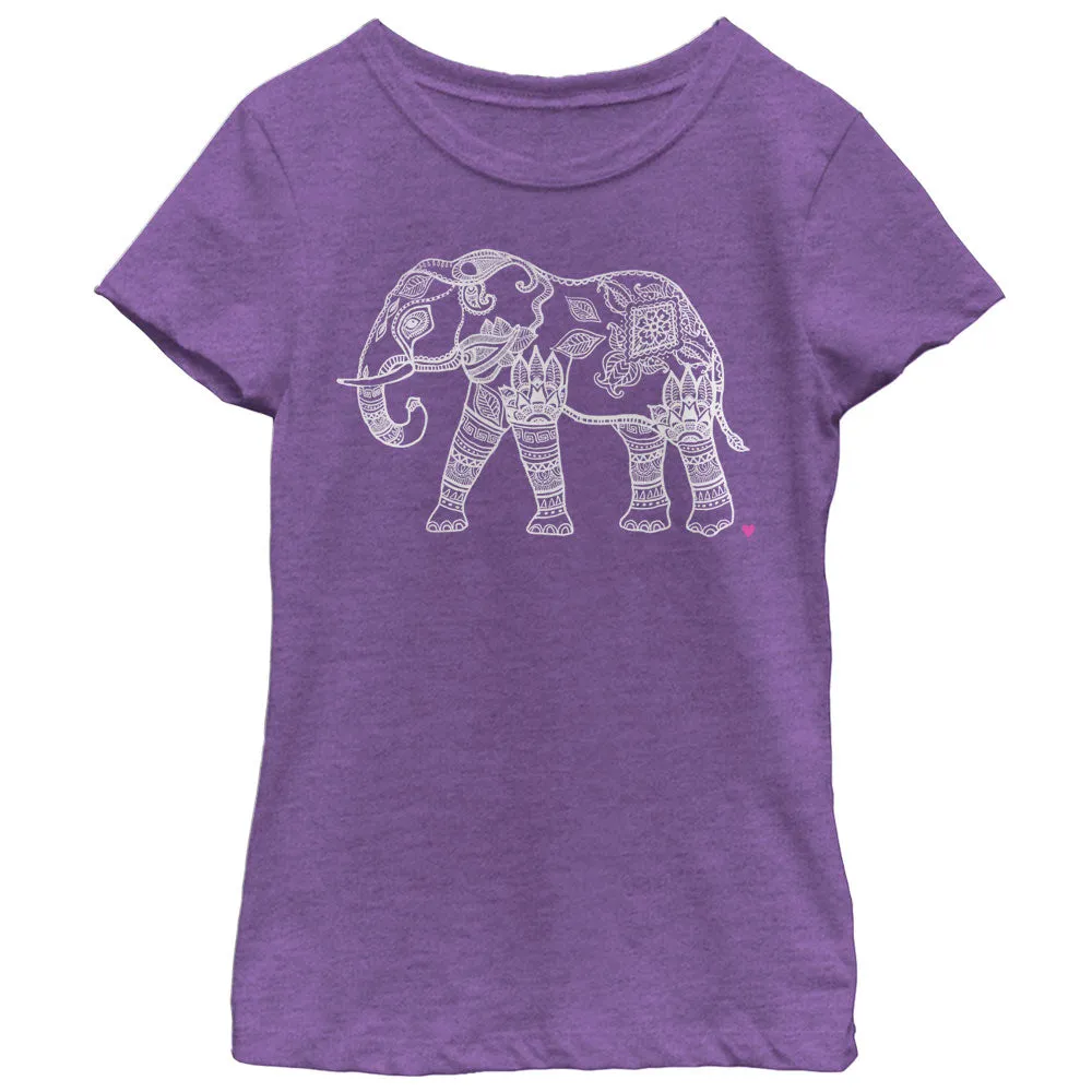 Girl's CHIN UP Zen Elephant T-Shirt sold by Chin Up Apparel