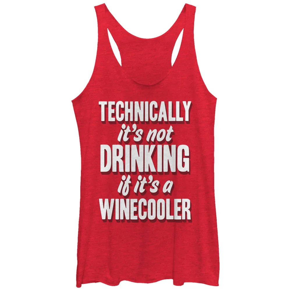 Women's CHIN UP Winecooler Drinking Racerback Tank Top sold by Chin Up Apparel
